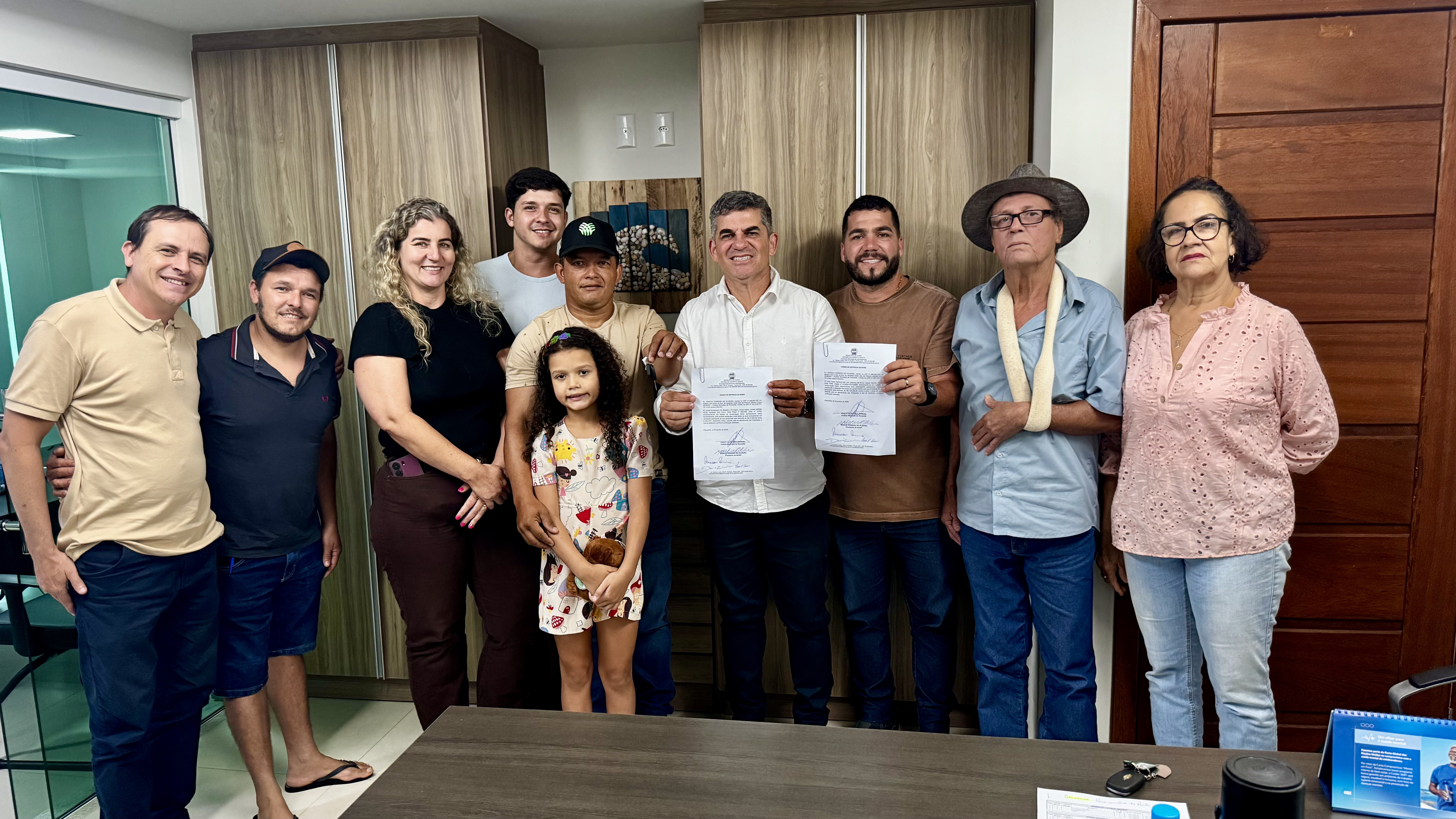 Prefeito durante a entrega